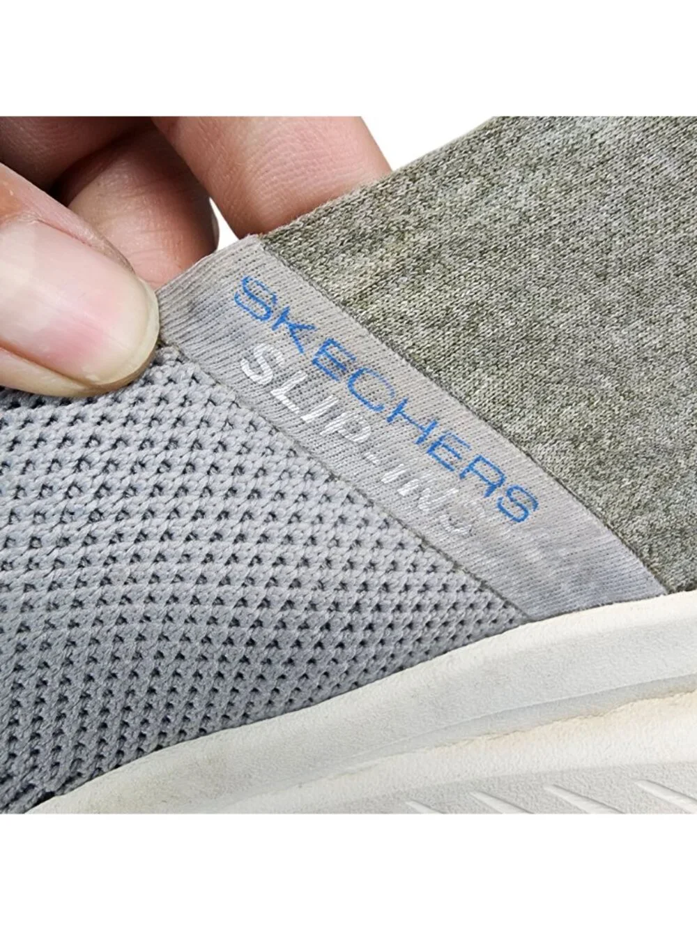 Skechers Shoes Mens Size 12 Gray Slip Ins Hands Free Slip On Sneakers *Read*